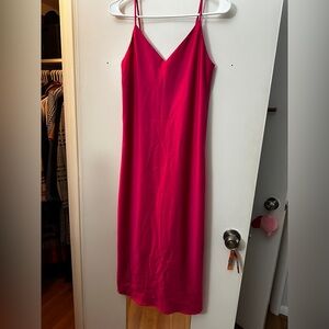 J. Crew Vibrant Pink Midi Dress